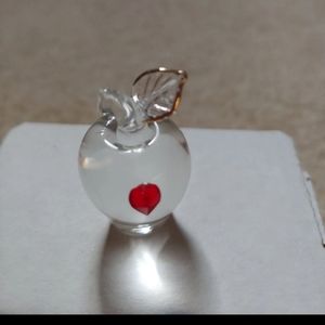 Crystal Apple with red crystal heart